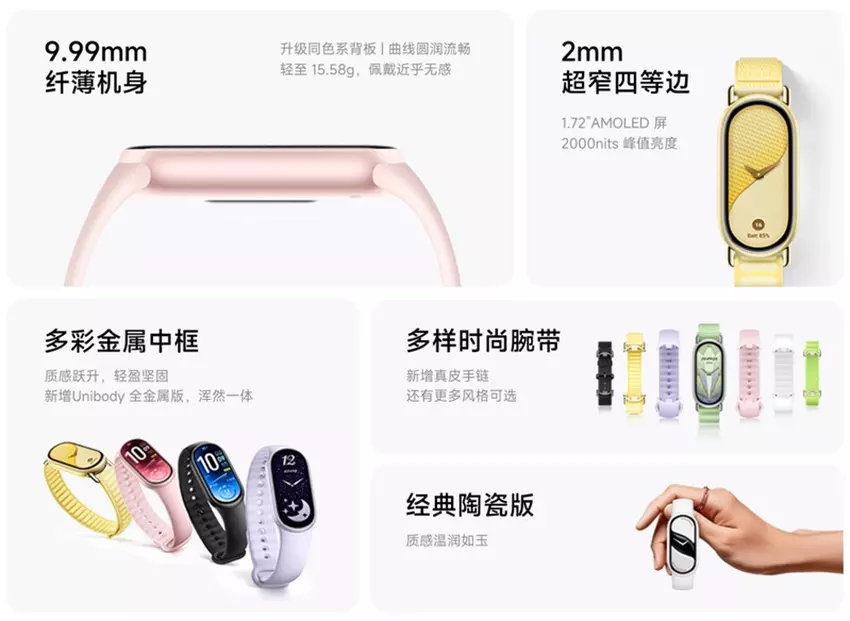 Xiaomi Smart Band 11 wyświetlacz i obudowa