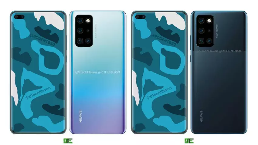 Nowe wizualizacje z flagowego Huawei P40 Pro: prostokątna kamera i podwójna kamera przednia