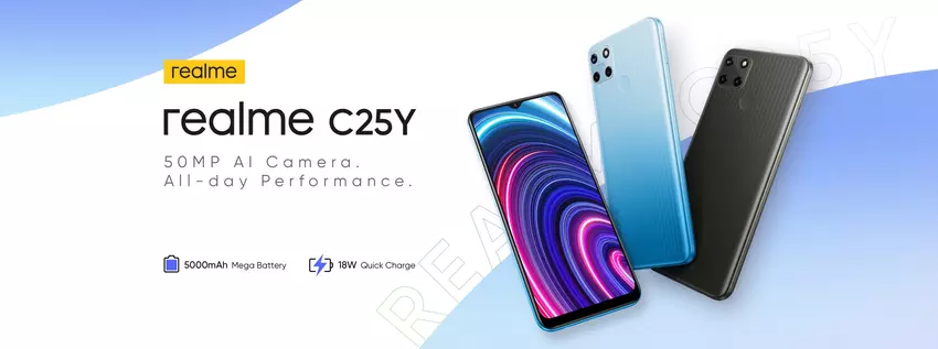 Realme C25Y - nowy najtańszy smartfon z aparatem 50 MP