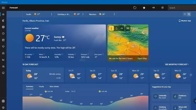 Aplikacja "Pogoda" na Windows 11 pożera ...