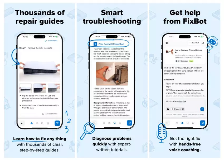Zrzut ekranu aplikacji FixBot