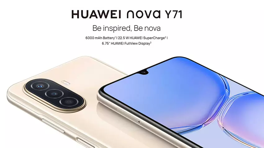Huawei Nova Y71: 6,75-calowy wyświetlacz, aparat 48 MP i bateria 6000 mAh