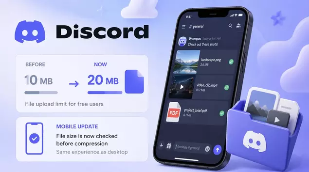 Discord zwiększa limit przesyłania plików dla ...