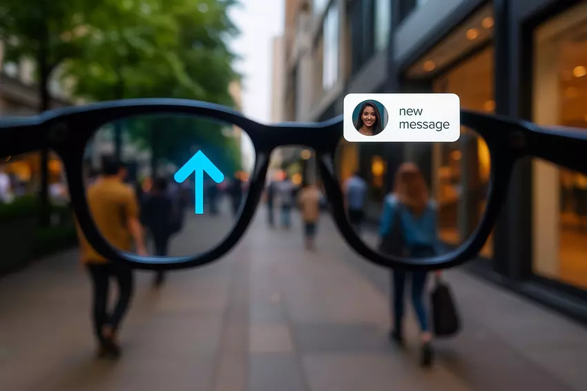 Ilustracyjny obraz inteligentnych okularów w akcji