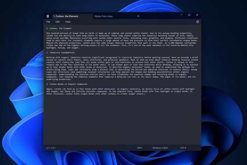 Microsoft rozpoczyna testy zakładek w Windowsowym Notatniku