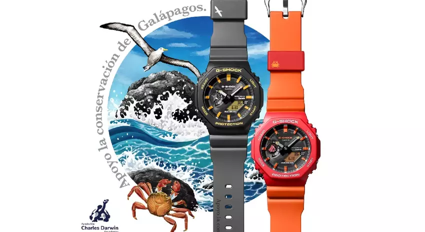 Casio wprowadziło dwa modele zegarków G-Shock — Rock Crab i Albatross, poświęcone dzikiej przyrodzie Wysp Galapagos