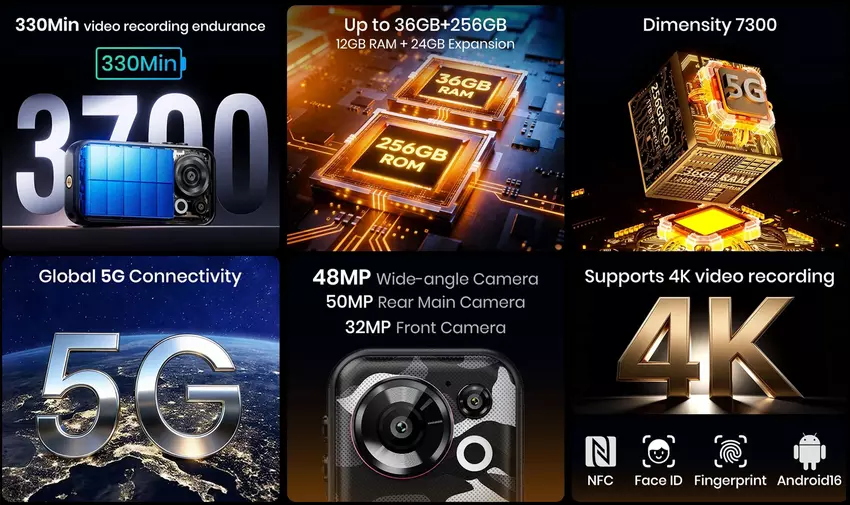 Fossibot F116 Pro wodoodporny i wstrząsoodporny smartfon