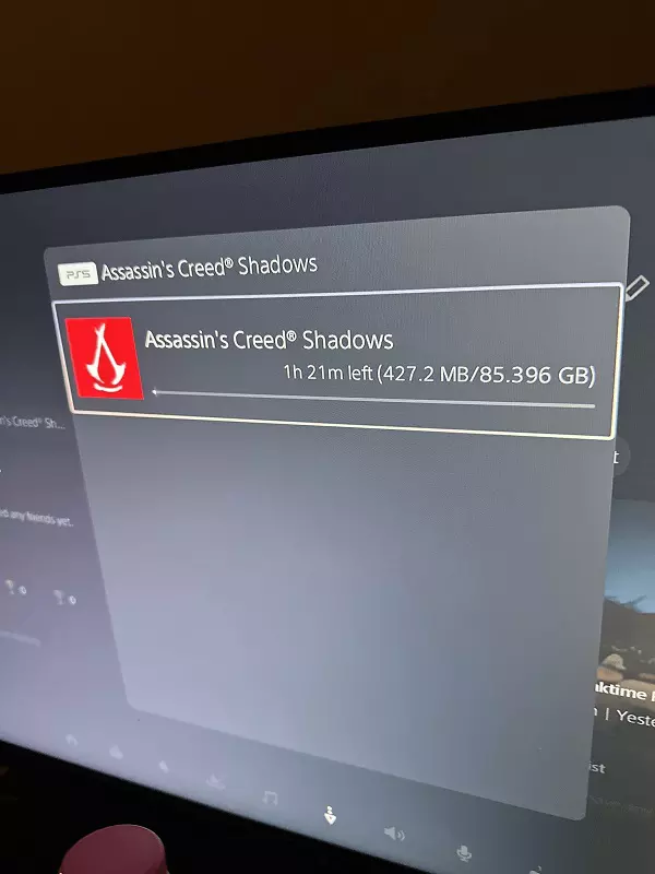 Rozmiar pliku instalacyjnego Assassin's Creed Shadows