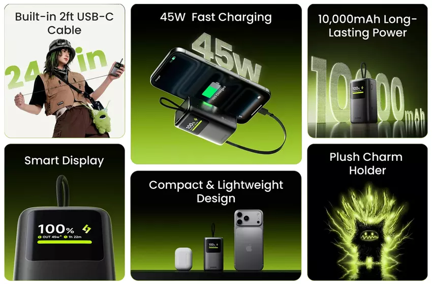 Główne cechy Sharge HyperTower 45 Power Bank