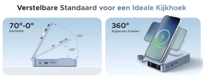 Funkcje Ugreen MagFlow 2-w-1 MagSafe