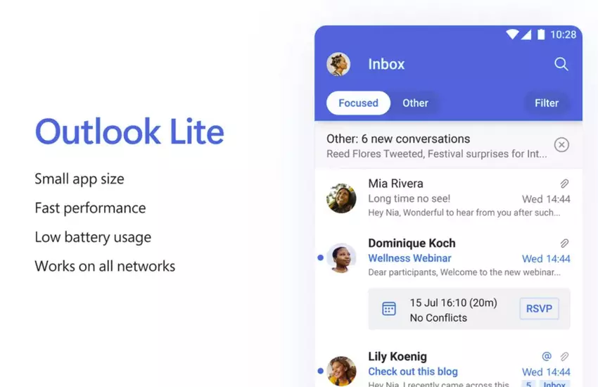 Microsoft Outlook Lite jest dostępny na Androida w wybranych krajach