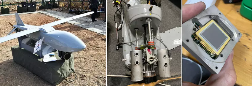 W eksperymentalnym rosyjskim dronie „Merlin-VR” znaleziono plastikowy pojemnik z uchwytem i francuską kamerą termowizyjną