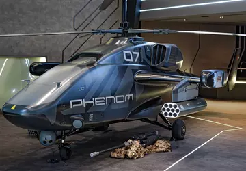 Bezzałogowy śmigłowiec Phenom z karabinem maszynowym ...