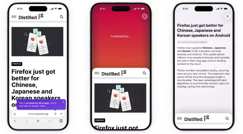Firefox na iPhone teraz potrafi „skraczać” teksty do kilku akapitów.