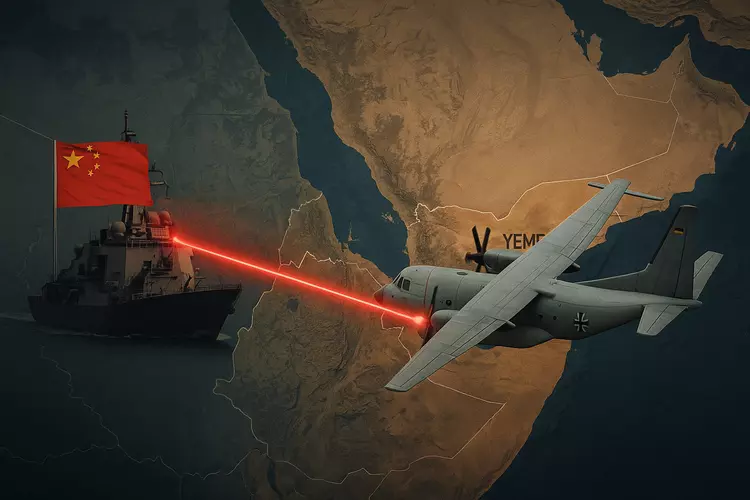 Chiński okręt „podświetlił” samolot Bundeswehry laserem: ...