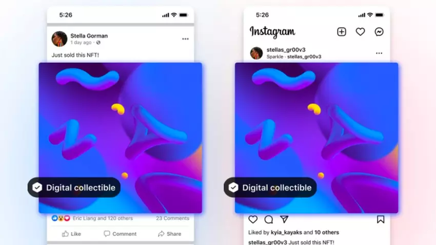 NFT można teraz udostępniać na Instagramie i Facebooku