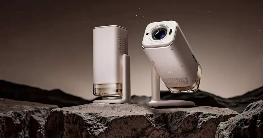 Aurzen BOOM Air — przenośny projektor z Dolby Audio, Google TV i obrotową platformą 110°