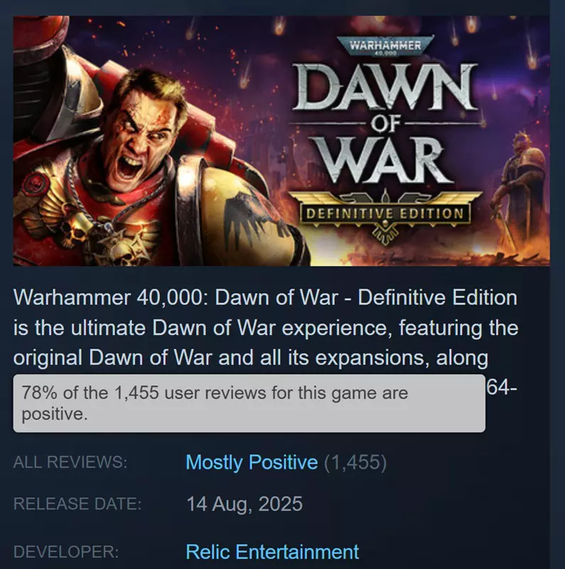 Zrzut ekranu z gry Warhammer 40,000: Dawn of War