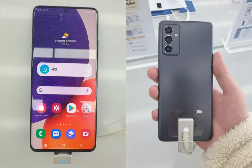 Samsung Galaxy A82 5G pojawił się na zdjęciach: "dziurawy" ekran z cienkimi ramkami, i wygląda jak Galaxy A52 i Galaxy A72