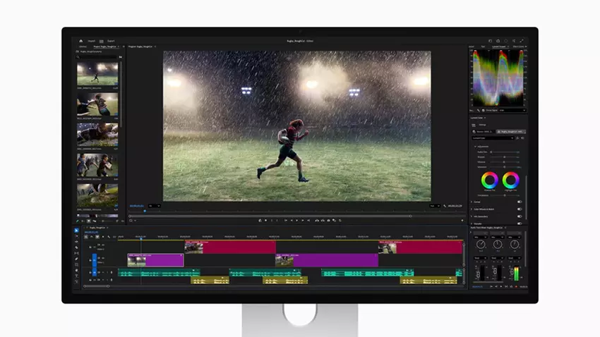 Apple Studio Display XDR with Adobe Premiere