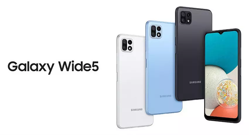 Samsung Galaxy Wide 5: ekran 6.6in, MediaTek Dimensity 700 chip, 5000mAh bateria i 385 dolarów tag cena