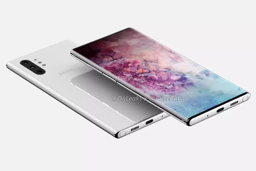 Samsung Galaxy Note 10 Pro na renderach: główna kamera z czterema modułami i wyświetlaczem Infinity-O