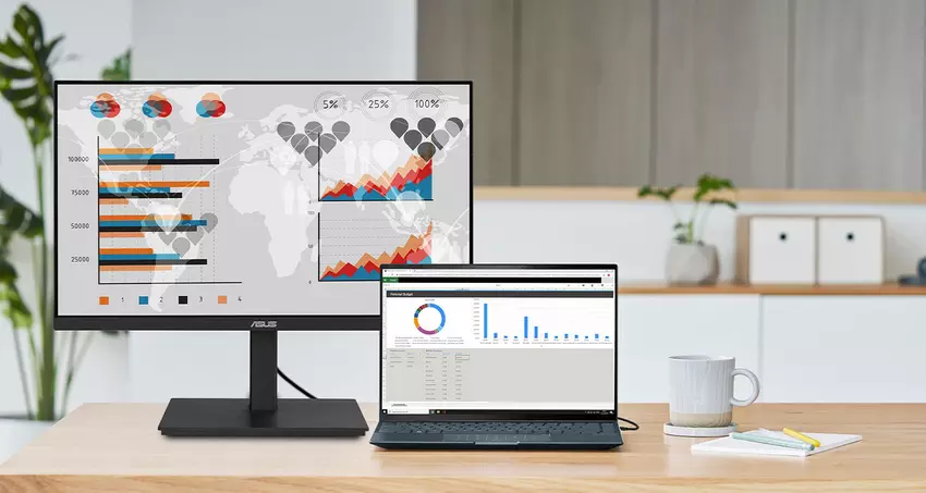 ASUS zaprezentował monitor biznesowy QHD z częstotliwością odświeżania 100 Hz i transferem mocy do 90 W przez USB-C za 365 euro.