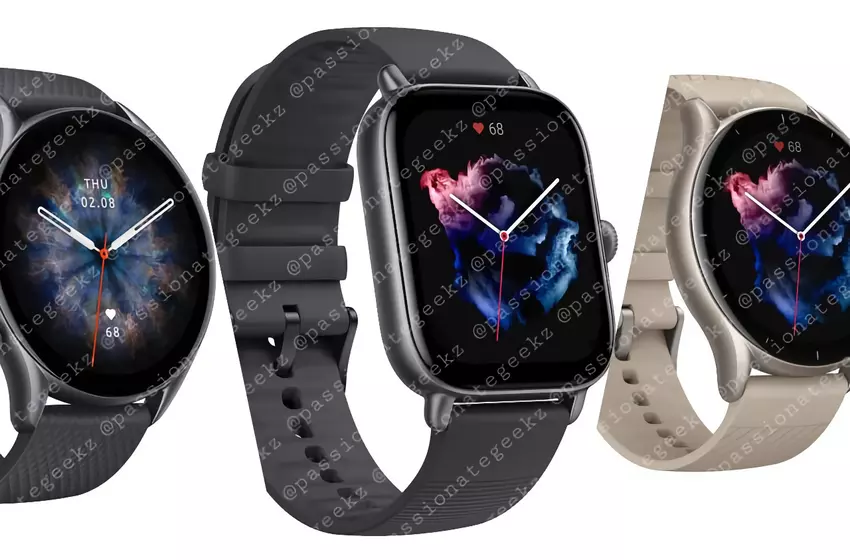 Amazfit GTR 3, Amazfit GTR 3 Pro i Amazfit GTS 3 - specyfikacja, ceny i zdjęcia jakościowe wyciekły