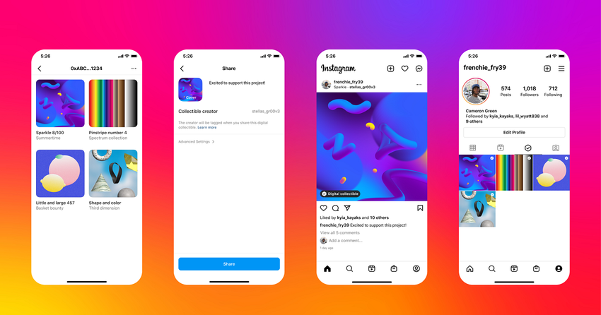 Meta pozwoli na tworzenie i sprzedaż NFT za pośrednictwem Instagrama