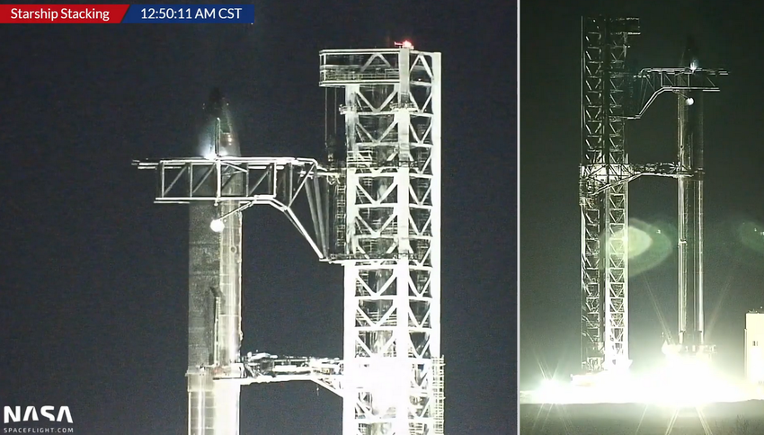 140-metrowy robot „Mehazilla” pomógł złożyć prototyp statku kosmicznego Starship