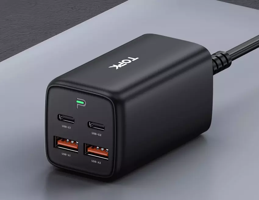 Ładowarka czteroportowa TOPK 65 W za 26 USD