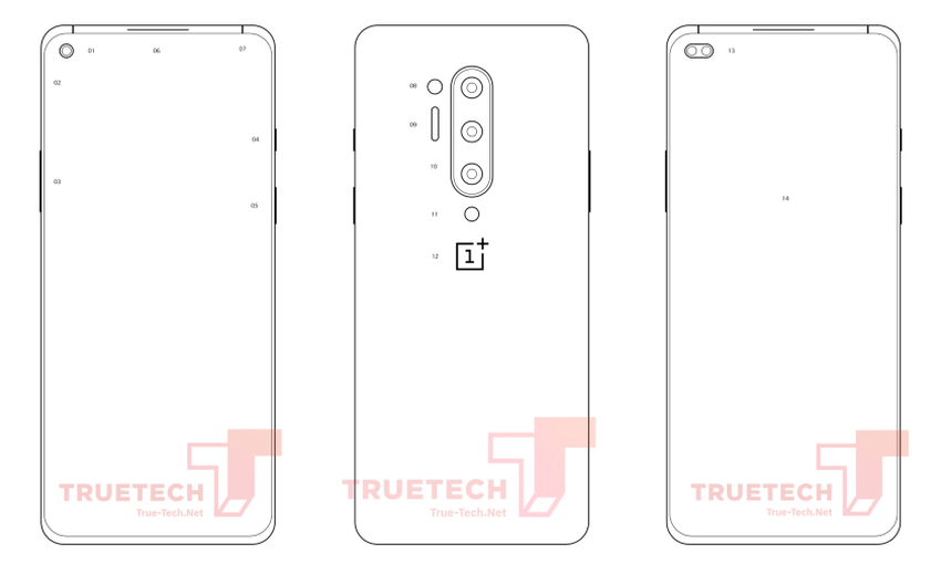 OnePlus 8 Pro pojawił się na oficjalnym obrazie-schemacie z „nieszczelnym” ekranem i czterokamerowym aparatem