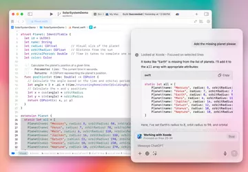 ChatGPT odczytuje teraz kod z aplikacji ...