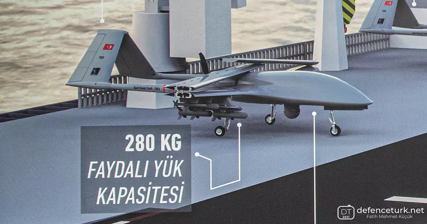 Bayraktar TB3 SIHA otrzymuje turbodoładowane silniki lotnicze TEI PD170 o mocy do 164 kW.