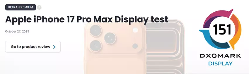 Ekran iPhone 17 w analizie DxOMark