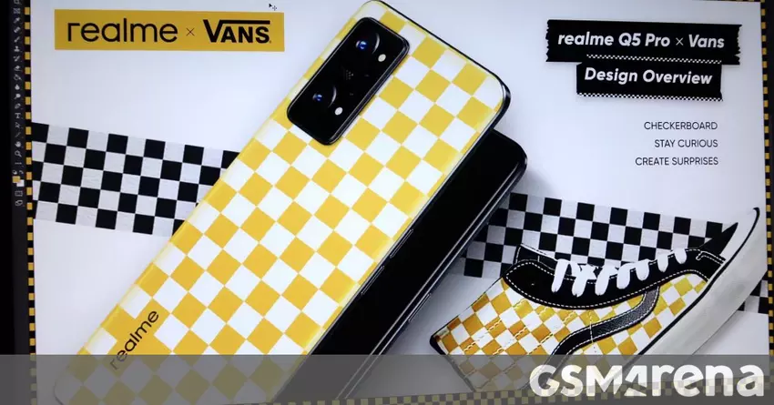 Realme Q5 drażniony szybszym ładowaniem, wycieki wersji Q5 Pro x Vans