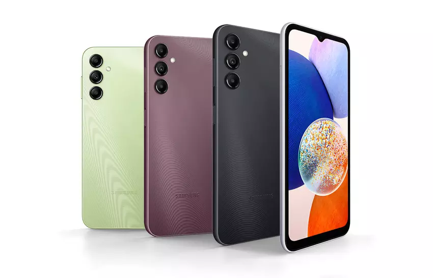 Samsung Galaxy A14 5G: wyświetlacz LCD 90 Hz, układ MediaTek Dimensity 700, bateria 5000 mAh i boczny skaner linii papilarnych za 190 dolarów