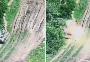 Tani ukraiński dron FPV atakuje rosyjskiego ...