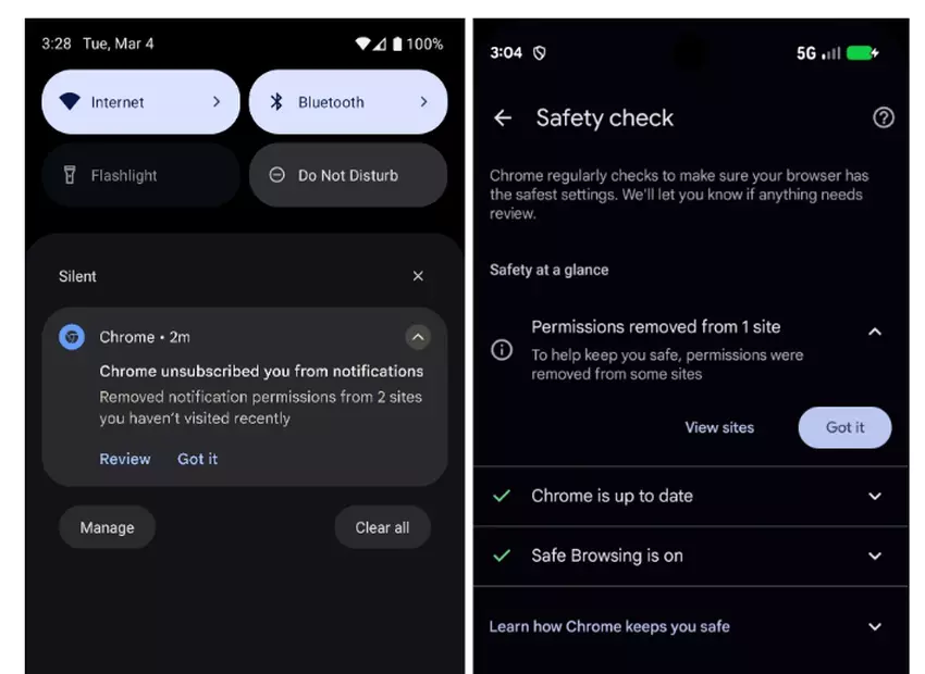 Google Chrome Safety Check funkcja