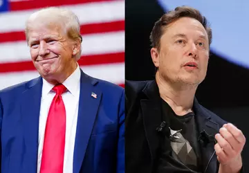 Elon Musk wraz z Donaldem Trumpem ...