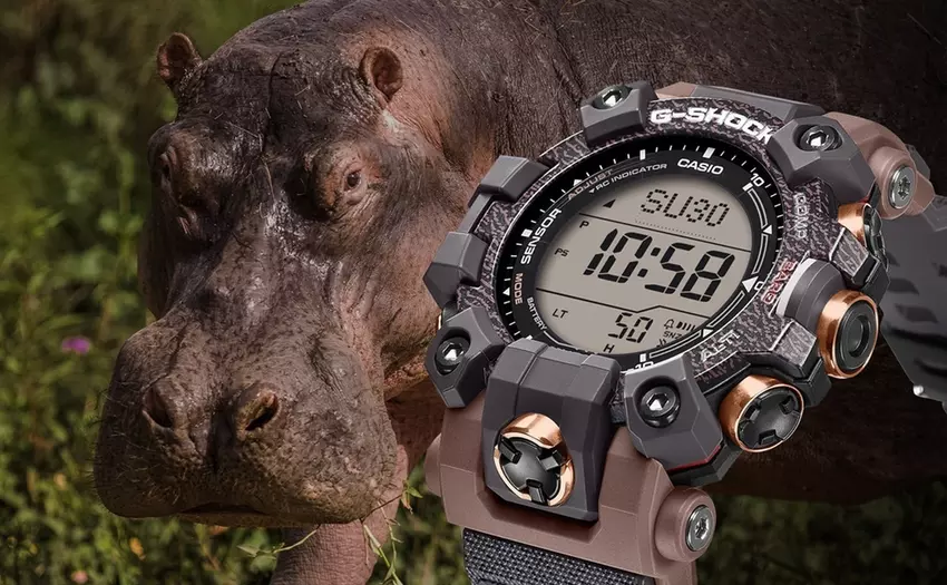 Casio wypuściła G-Shock Mudman — brutalne, niezniszczalne zegarki z kopertą imitującą skórę hipopotama