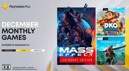 Mass Effect Legendary Edition, Biomutant i Divine Knockout: gry, które abonenci PlayStation Plus otrzymają w grudniu