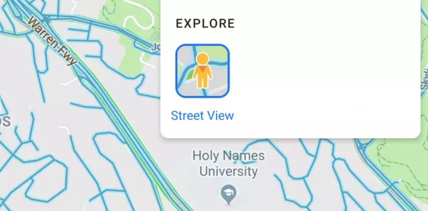 Street View pojawia się w warstwach Google Map  na Androidzie