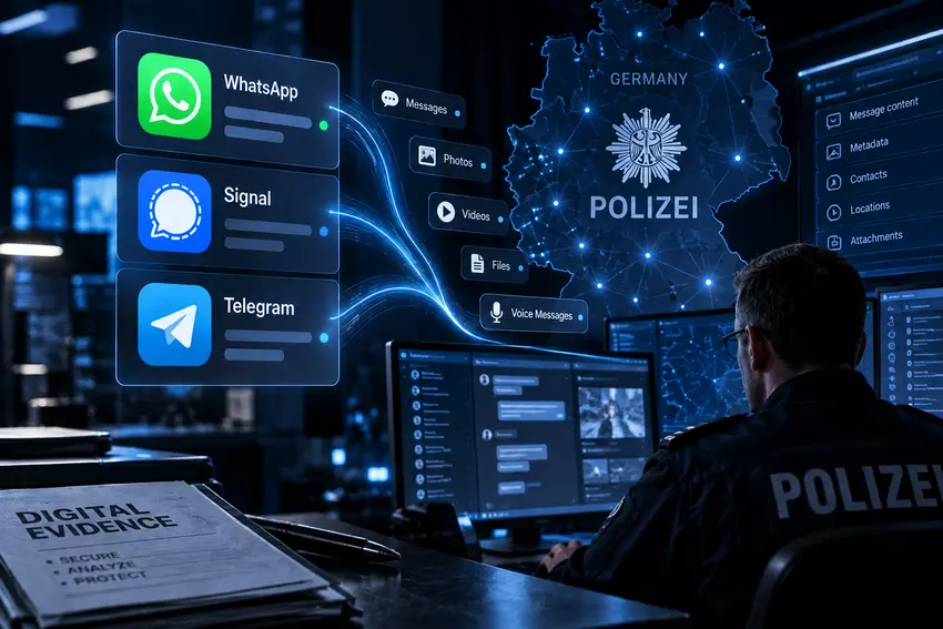Niemiecka policja laptop monitorujący