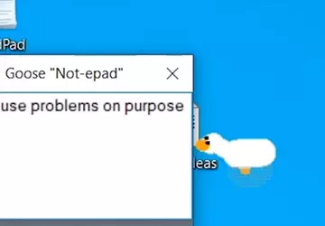 Gęś z Untitled Goose Gra wylądował ...
