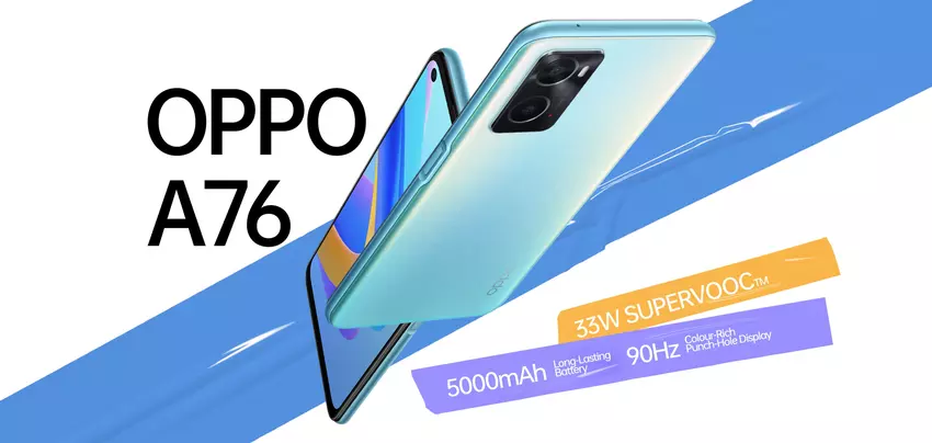 OPPO A76 4G: ekran 90 Hz, układ Snapdragon 680, ochrona IP54 i bateria 5000 mAh za 215 USD
