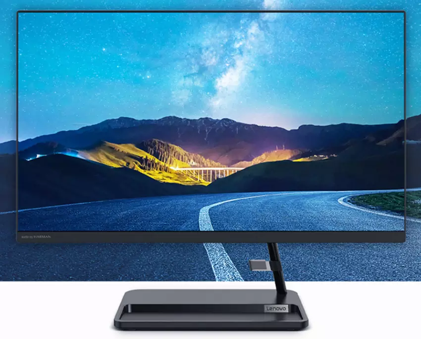 Lenovo AIO520: 23,8-calowy komputer all-in-one FHD z wysuwaną kamerą internetową, procesorem Intel Core i5 11. generacji i 16 GB pamięci RAM