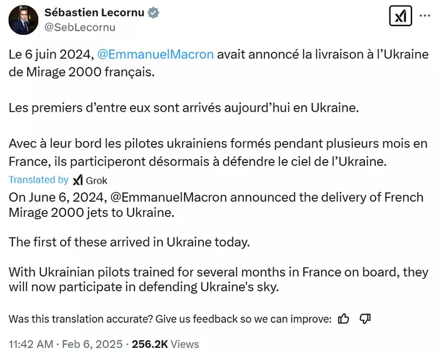 Francuski minister obrony Sebastien Lecornuil