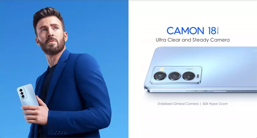 Tecno Camon 18 Premier - Helio G96, Android 12, 5x zoom, optyczna stabilizacja i ekran 120Hz AMOLED