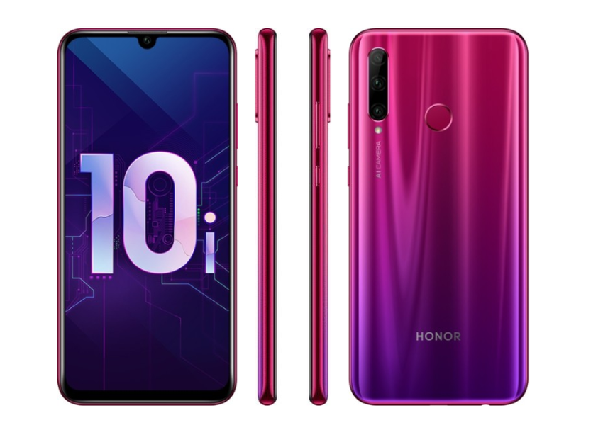 Honor 10i: podobny do Honor 10 Lite, tylko z potrójną główną kamerą